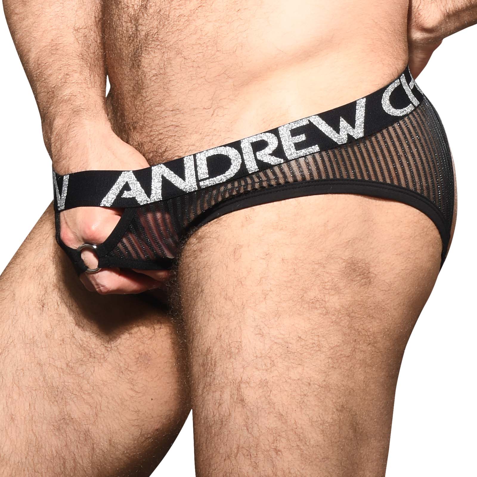 Jock Strap Andrew Christian Sheer Sparkle Stripe 92031