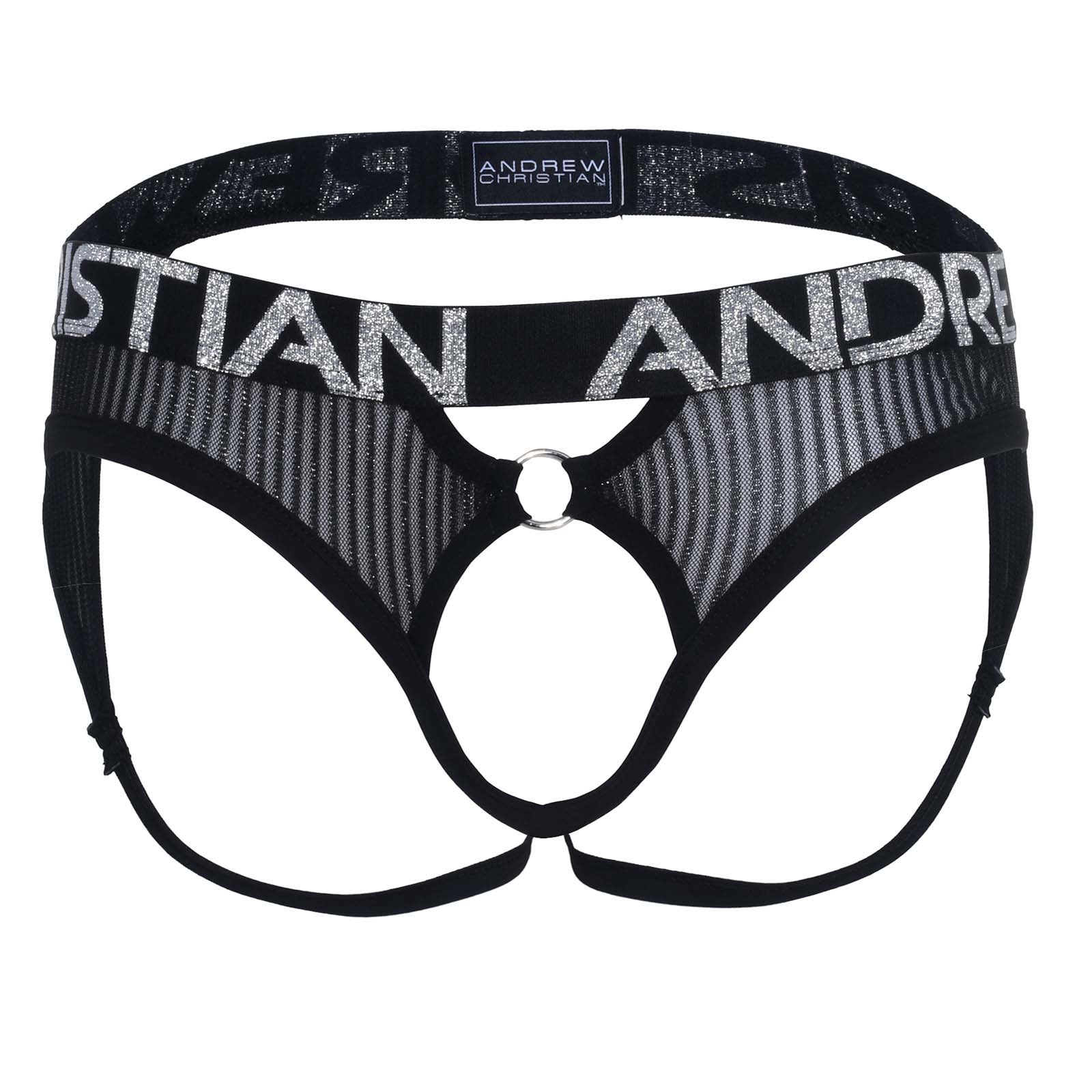 Jock Strap Andrew Christian Sheer Sparkle Stripe 92031