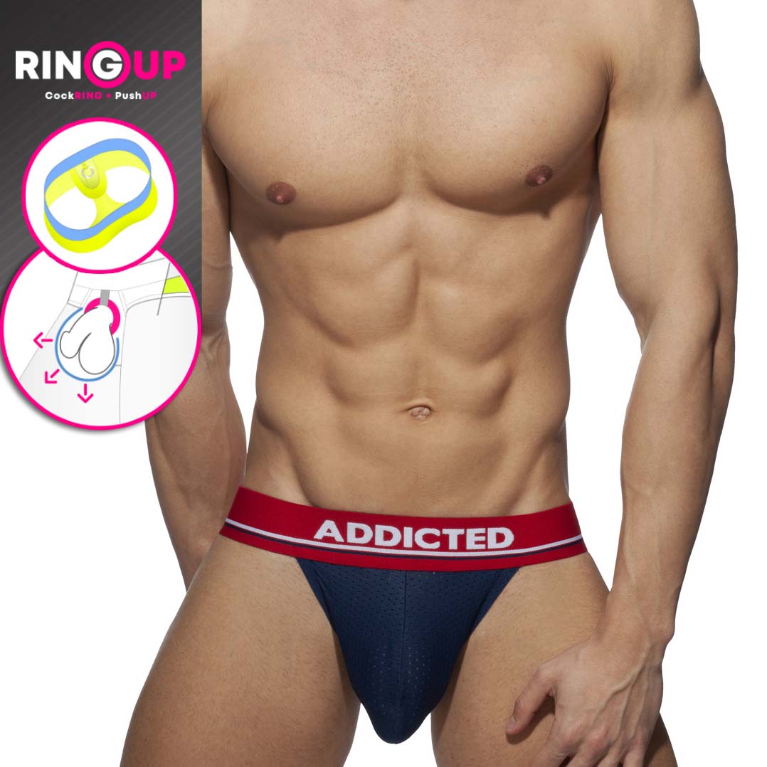 Jock Strap Cockring Addicted Mesh AD924