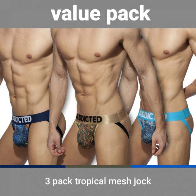 Pack de 3 Jock Straps Addicted Tropical AD911P
