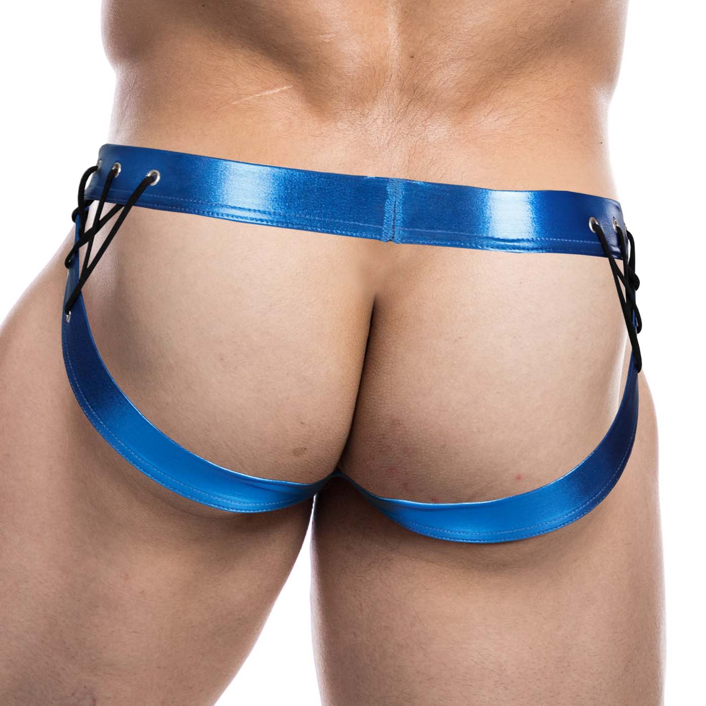 Jock Strap Cut4Men Blue Leatherette C4M14
