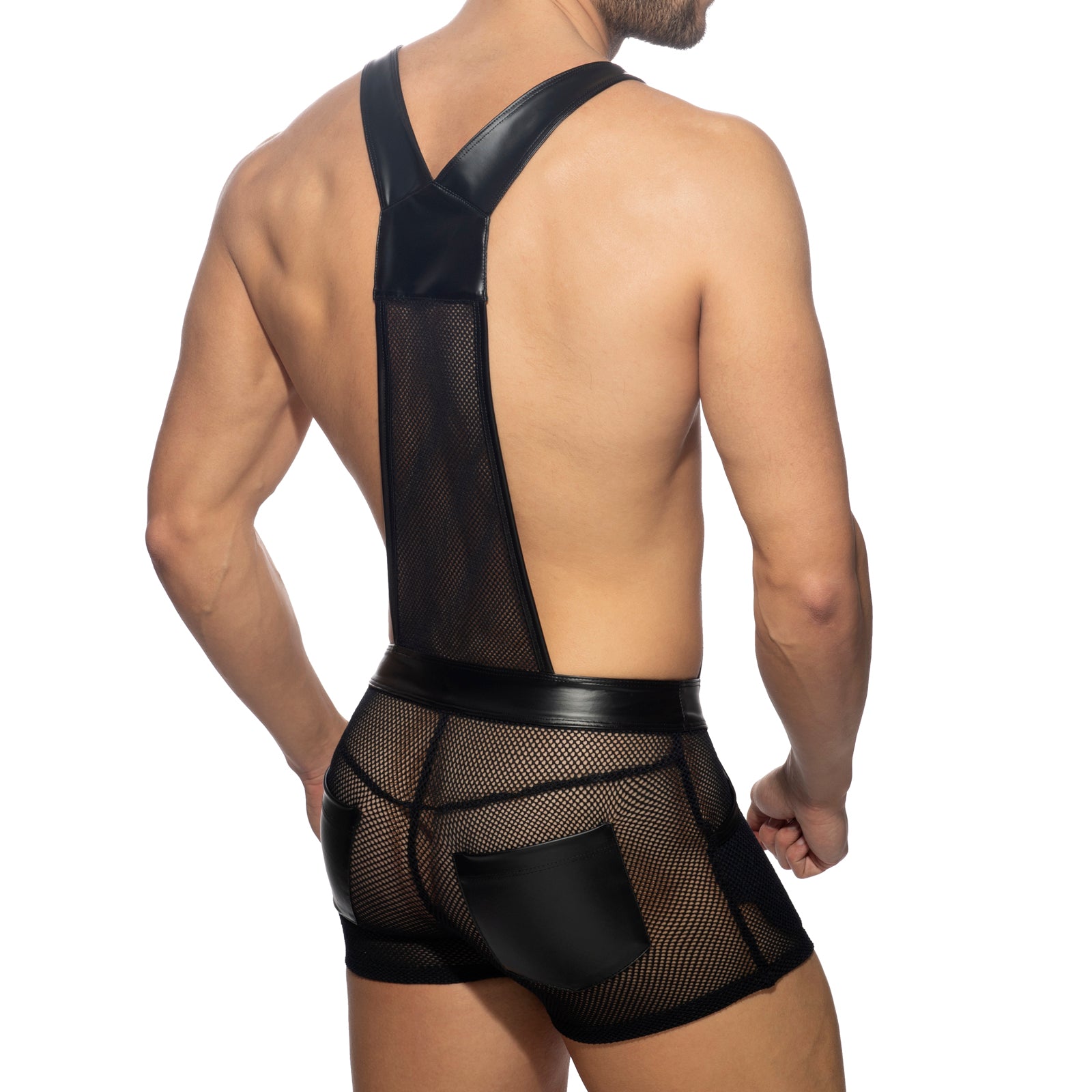 Body AD Fetish MESH-RUB OVERALLS ADF164