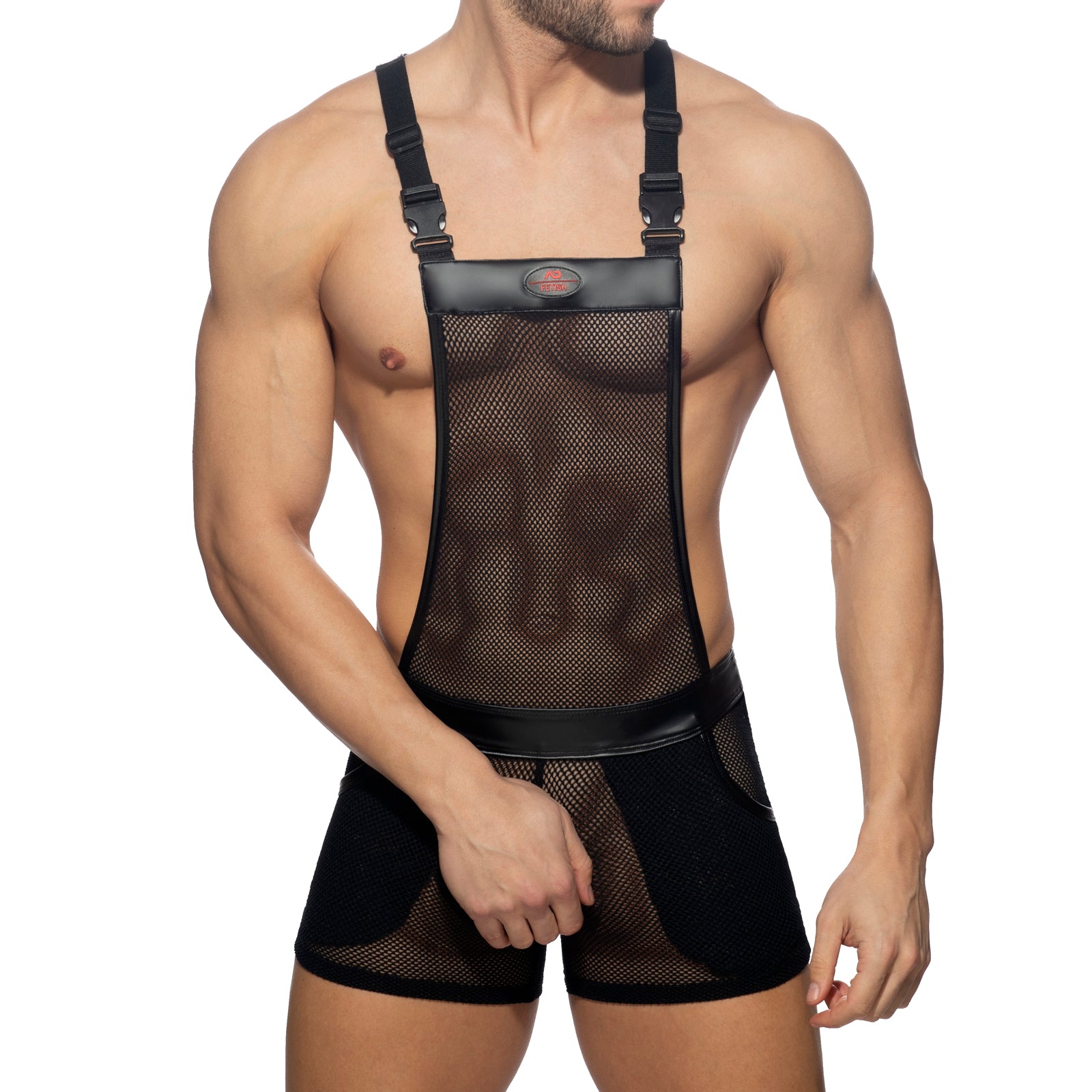 Body AD Fetish MESH-RUB OVERALLS ADF164