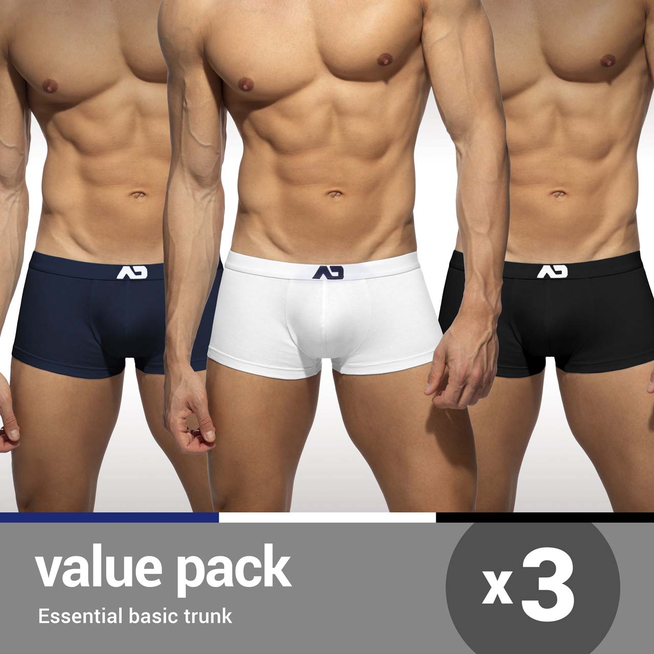 Pack de 3 Boxers Addicted Essential Basic AD1450P - Men-attitude-refonte