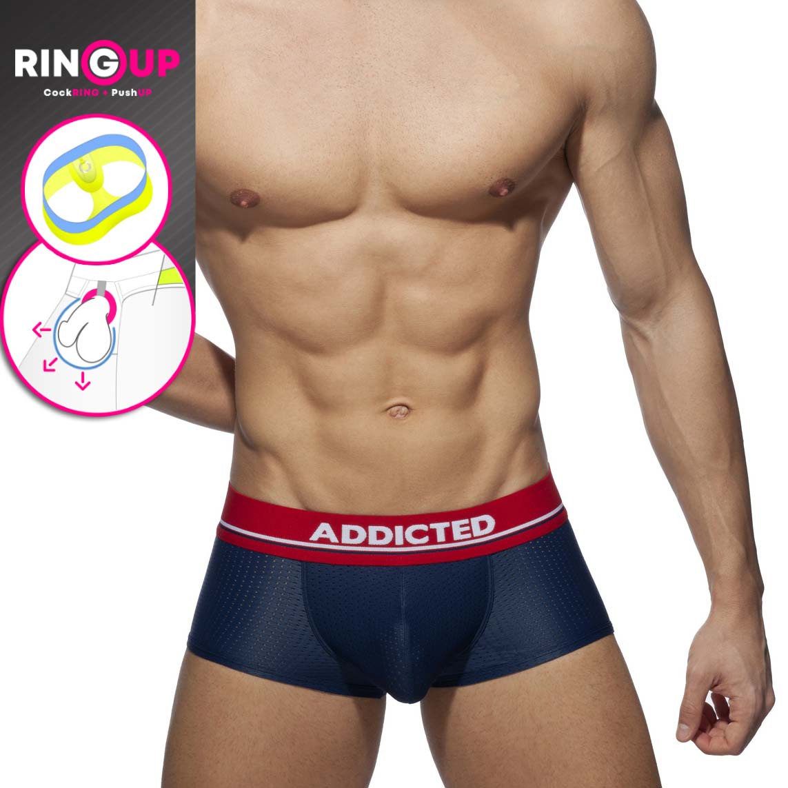 Boxer Cockring Addicted Mesh AD923