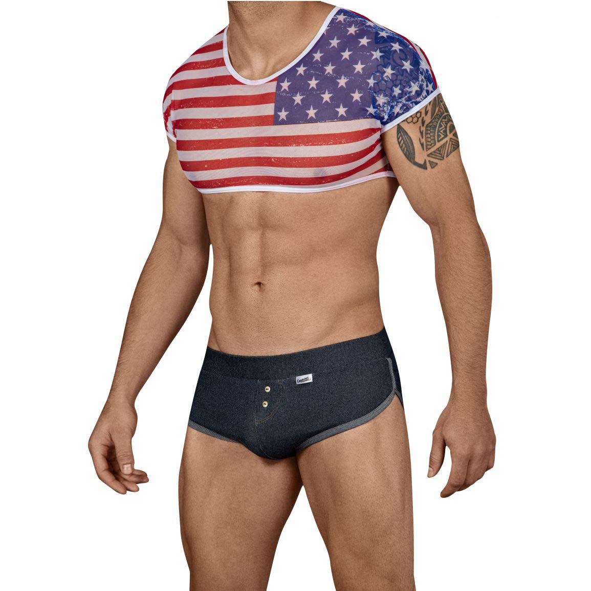 Costume American Crop-Top Candyman 99443