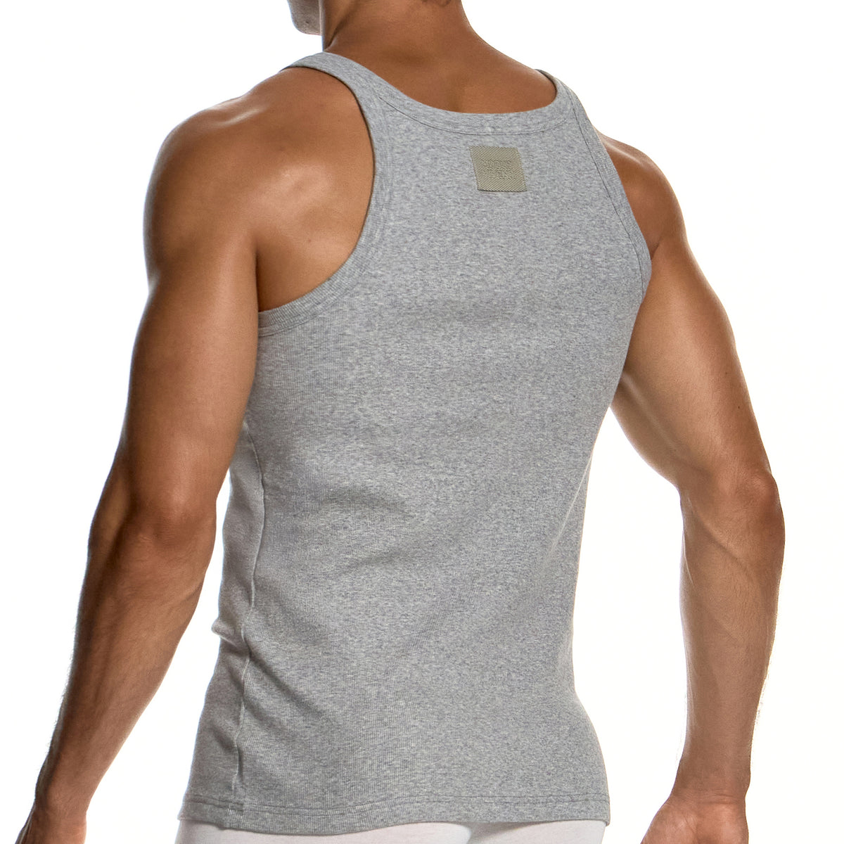 Modus Vivendi Ribbed Cotton Tank Top 20631 Grey