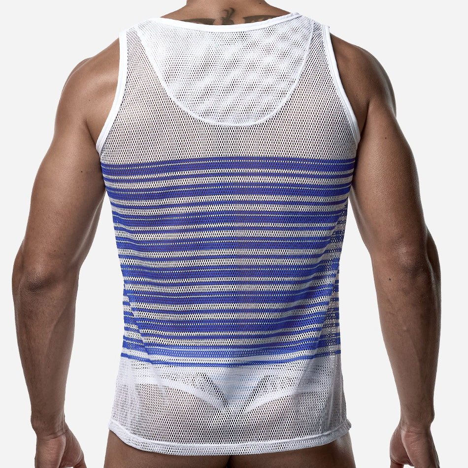 Pump! Marine Mesh Tank Top 14037 White