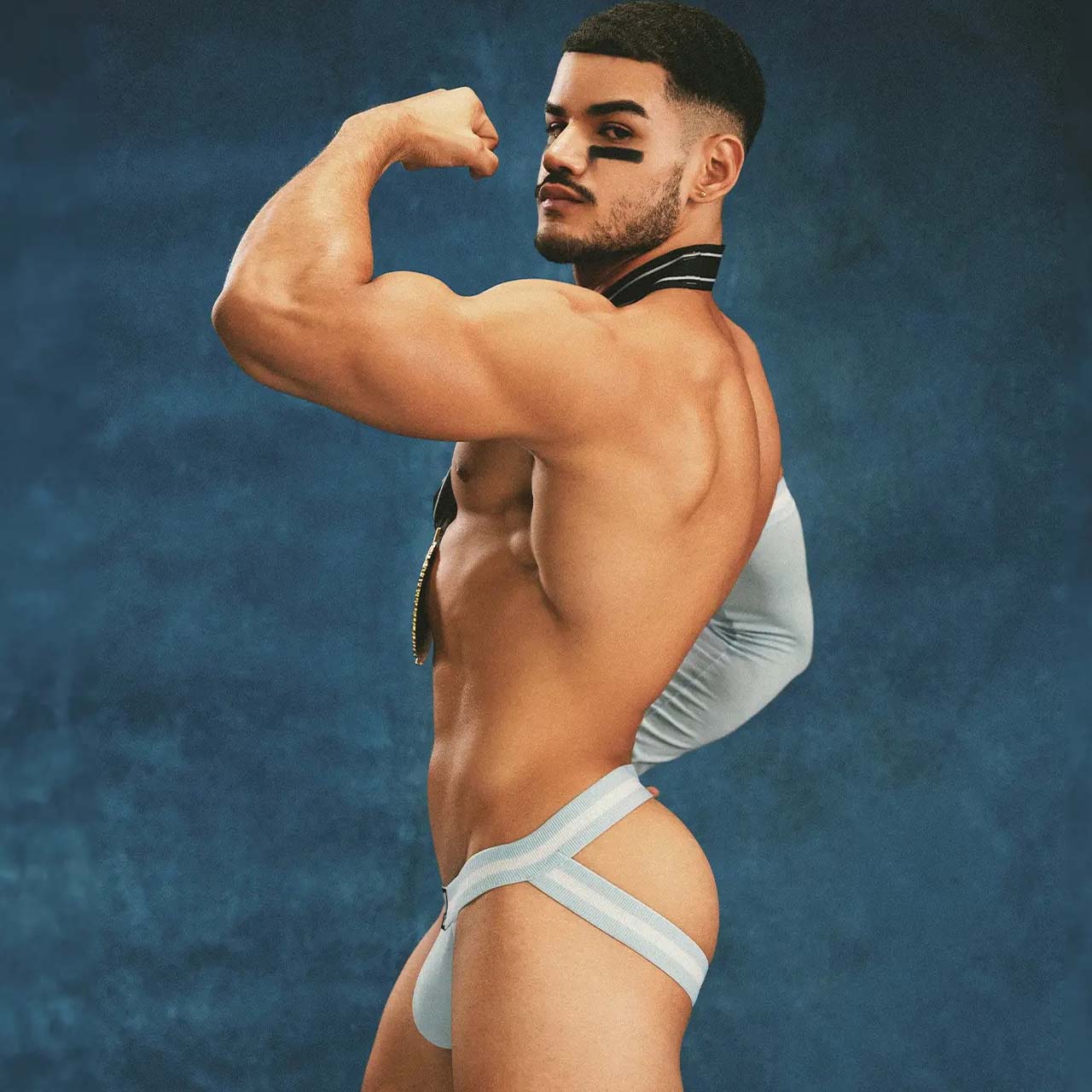 JOCKMAIL Jockstrap Sous-vêtements pour homme avec bretelles athlétiques, bleu, XL JOCKMAIL Jockstrap Sous-vêtements pour homme avec bretelles athlétiques, bleu, XL