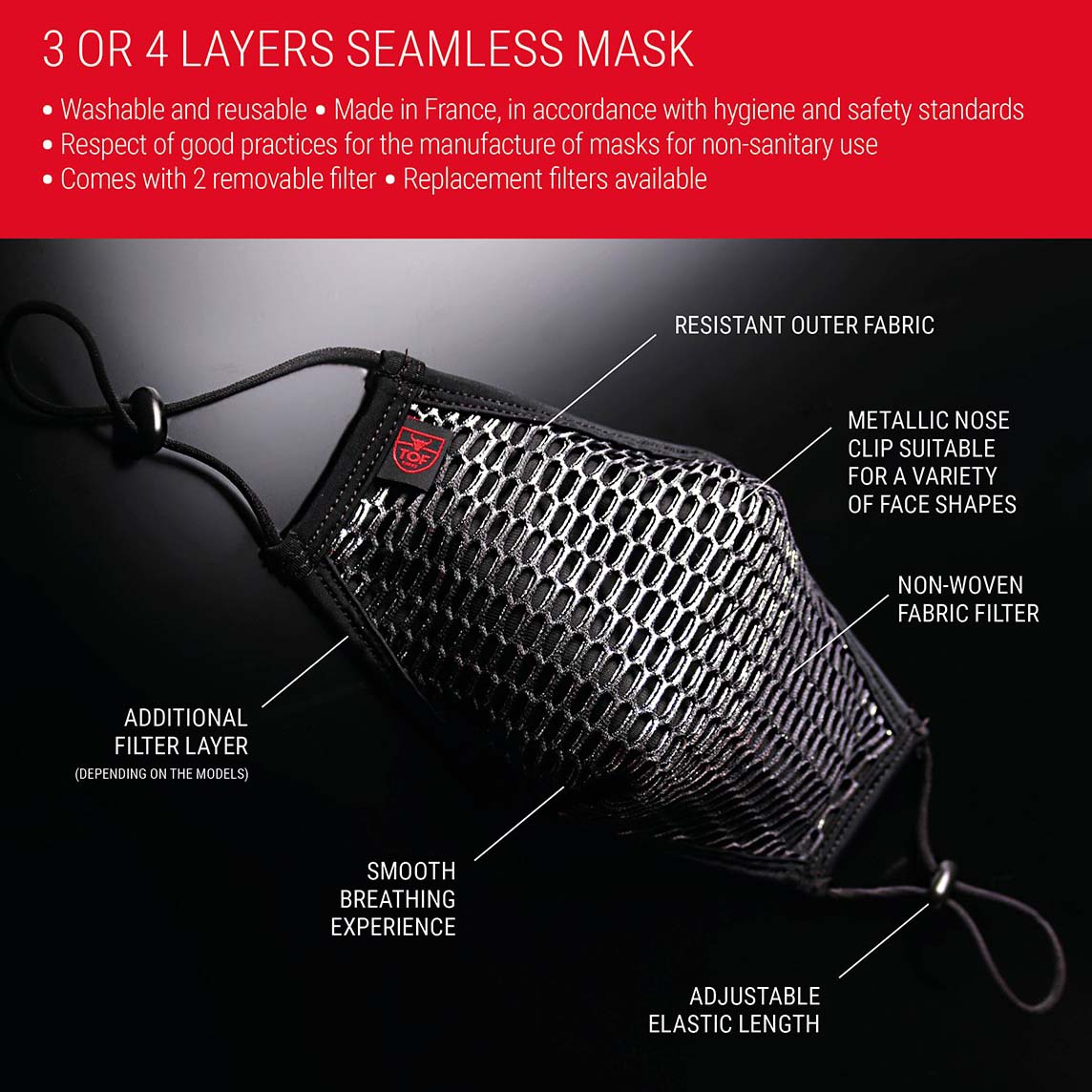 Masque TOF Paris Roman Seamless M0011A