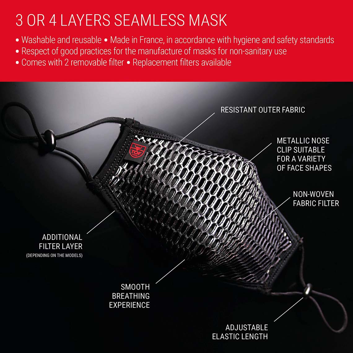 Masque TOF Paris Fetish Seamless M0012N