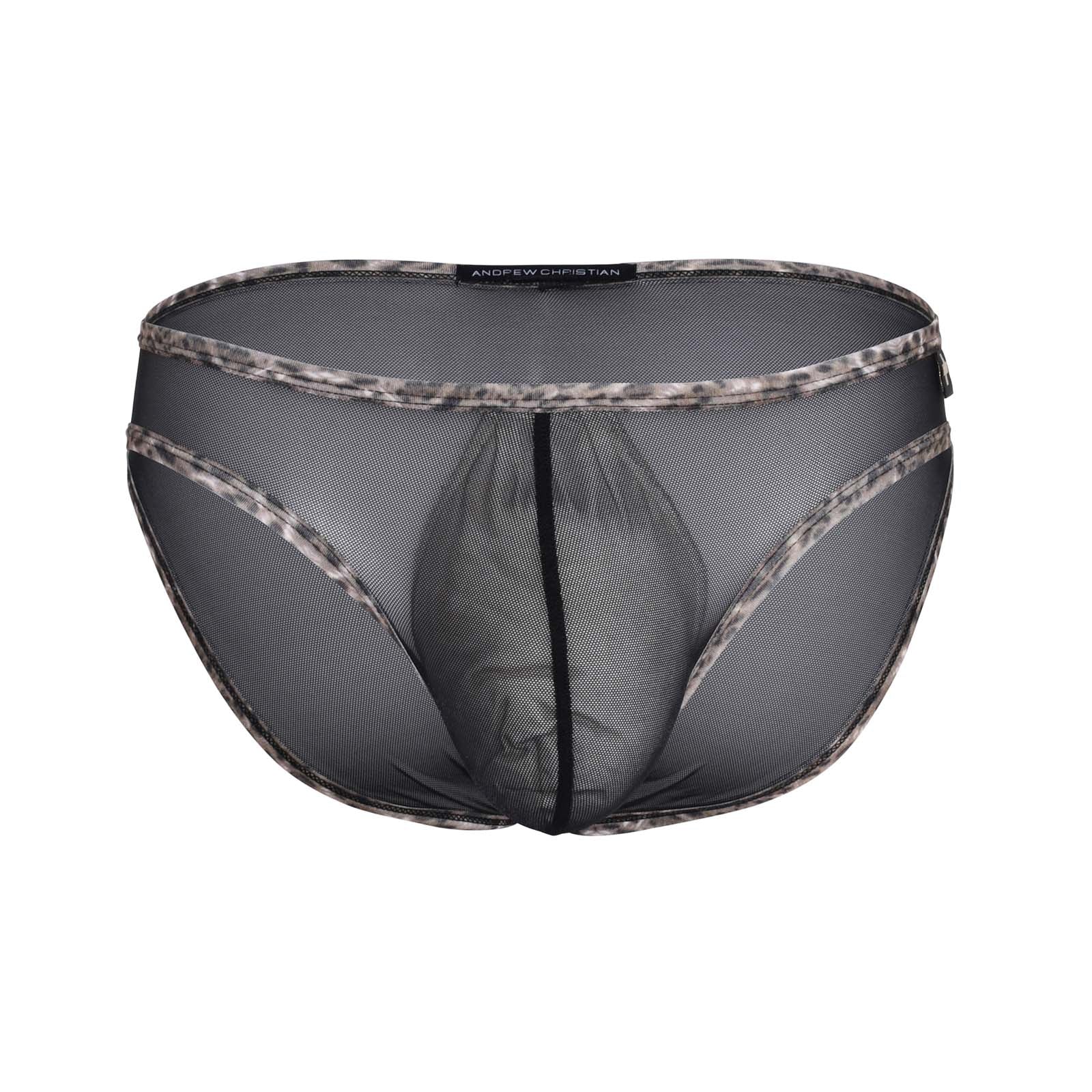 Slip Andrew Christian Sheer Leopard 92556