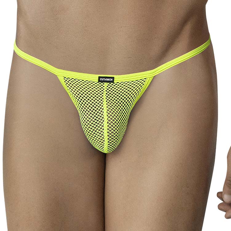 Tanga Cut4Men Neon lime mesh C4MSPXPT16 Jaune