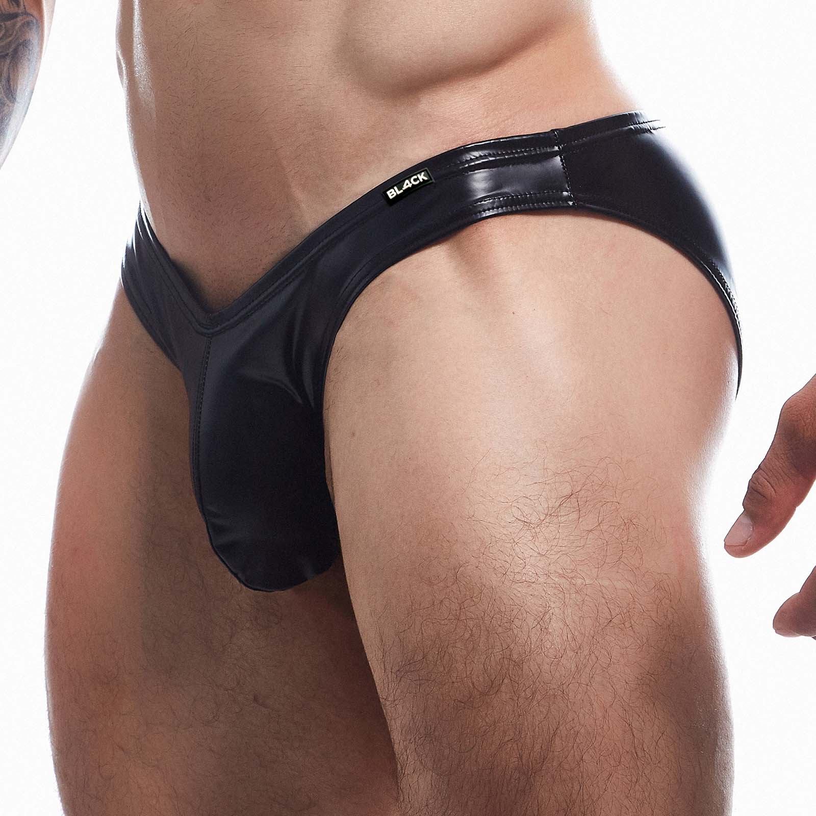 Slip Cut4Men Black leatherlike BL4CK04