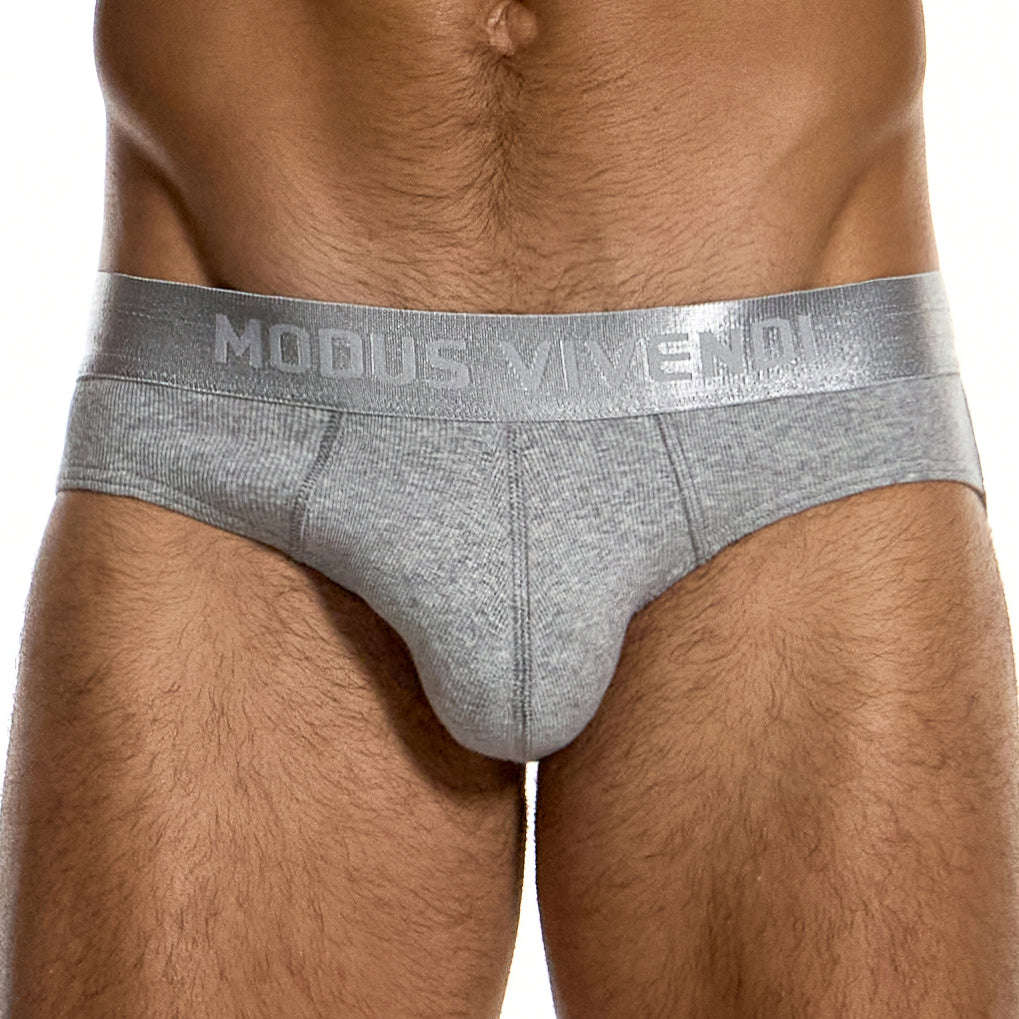 Modus Vivendi Ribbed Cotton Brief 20617 Grey