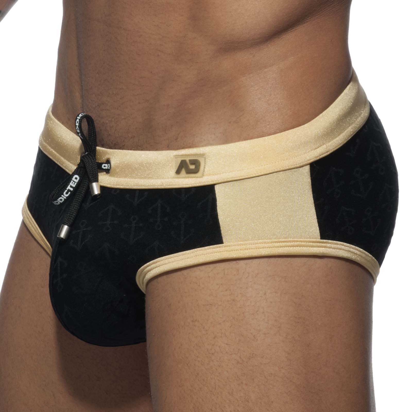 Slip de Bain Addicted Black Anchors ADS191