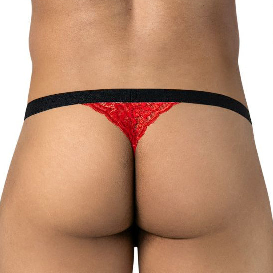 Candyman Lace Thong 95013 Red and Black