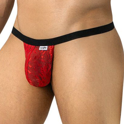 Candyman Lace Thong 95013 Red and Black