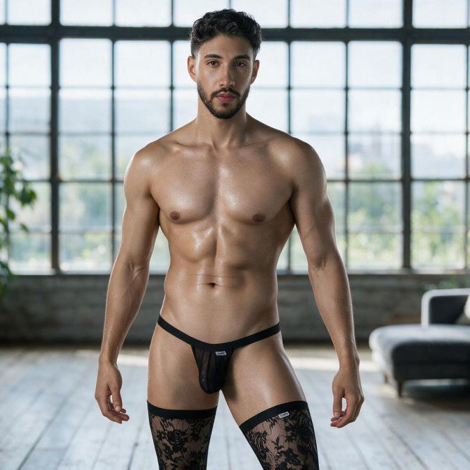 Candyman Mesh Thong 95017 Black