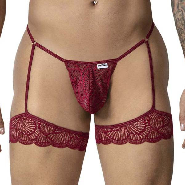 Candyman Garter Lace String 99906 Bordeaux