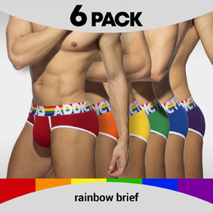 Pack of 6 Briefs Addicted Rainbow AD1142PP