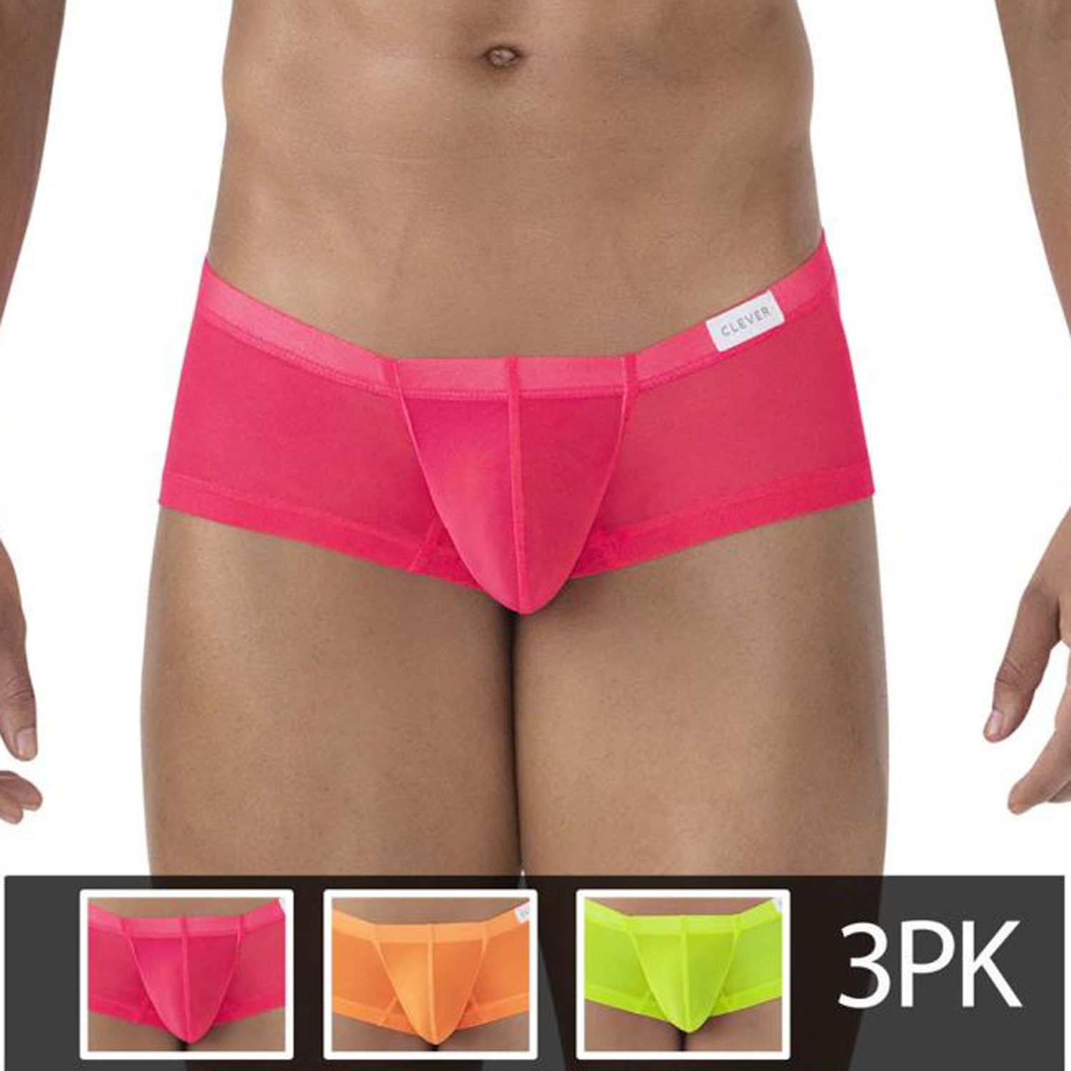 Pack de 3 boxers Clever Australian Latin Couleur Fuchsia-Orange-Vert 229939